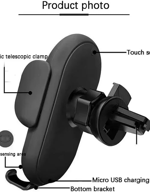 Load image into Gallery viewer, AutoGrip Wireless Car Charger – Infrared Sensor Mount & Fast Charging Stand for iPhone & Samsung